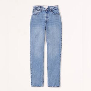 Abercrombie and Fitch the 90s curve love slim straight ultra rise jeans